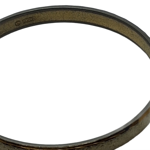 Vintage 1980s Monet Gold-Tone Textured Bangle Bracelet - Picture 5 of 6